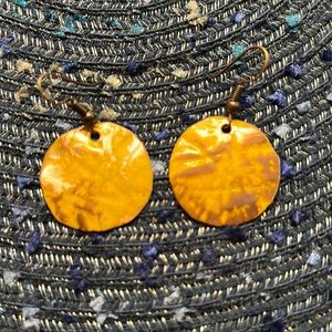 Canary Yellow Small Round Earrings